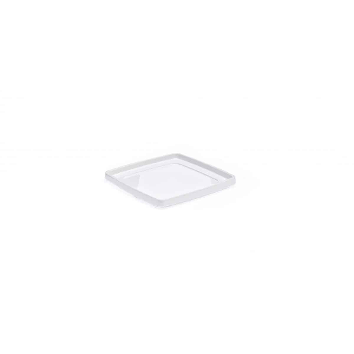 White Large Square Bowl Lid - 19cm - Primeware Ceramics